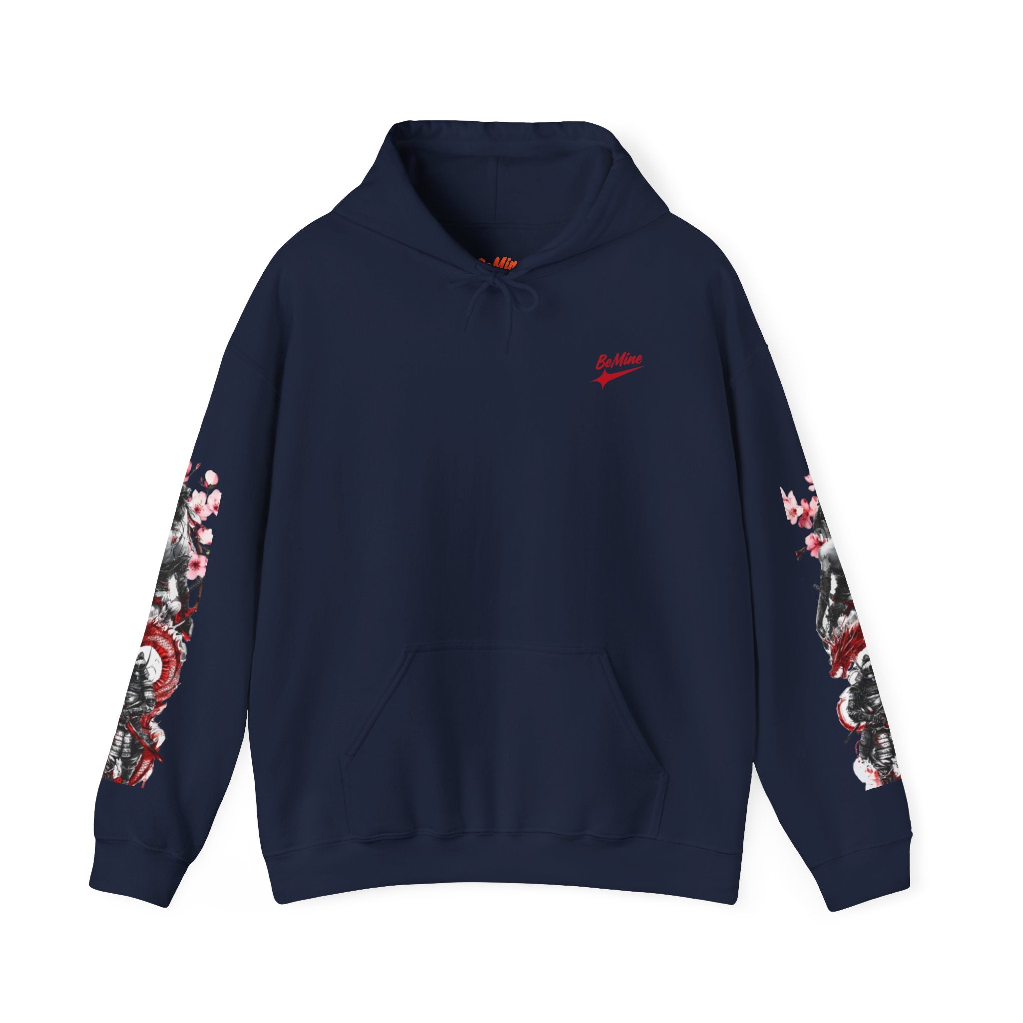 Sweat à capuche Unisexe -  japonais à manches dragon avec kanji de fleur de cerisier