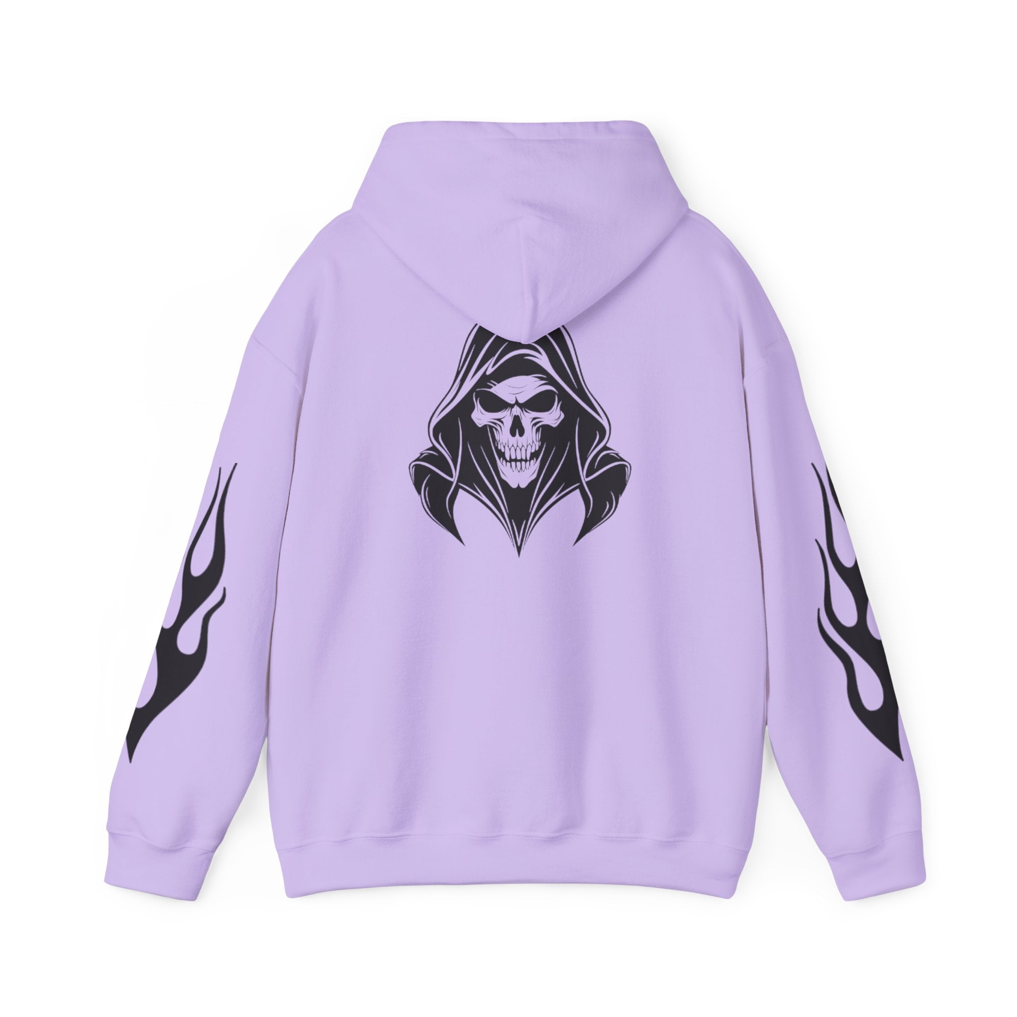 Hoodies Unisexe Tête de mort - flamme sur les manches