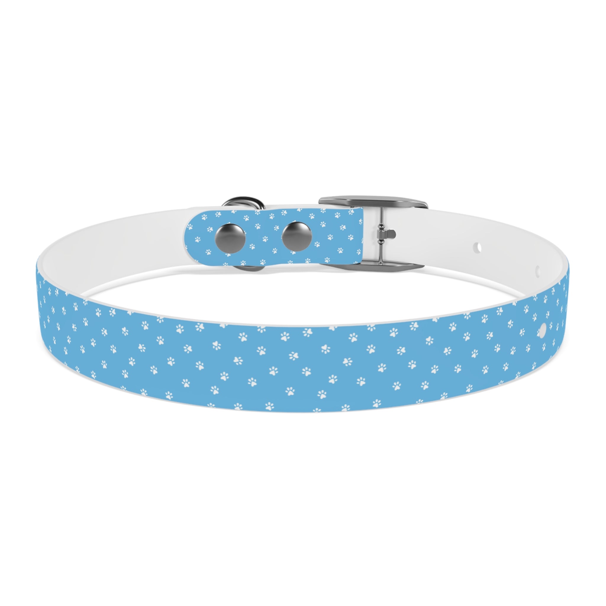 Collier pour chien à motif de patte bleue
