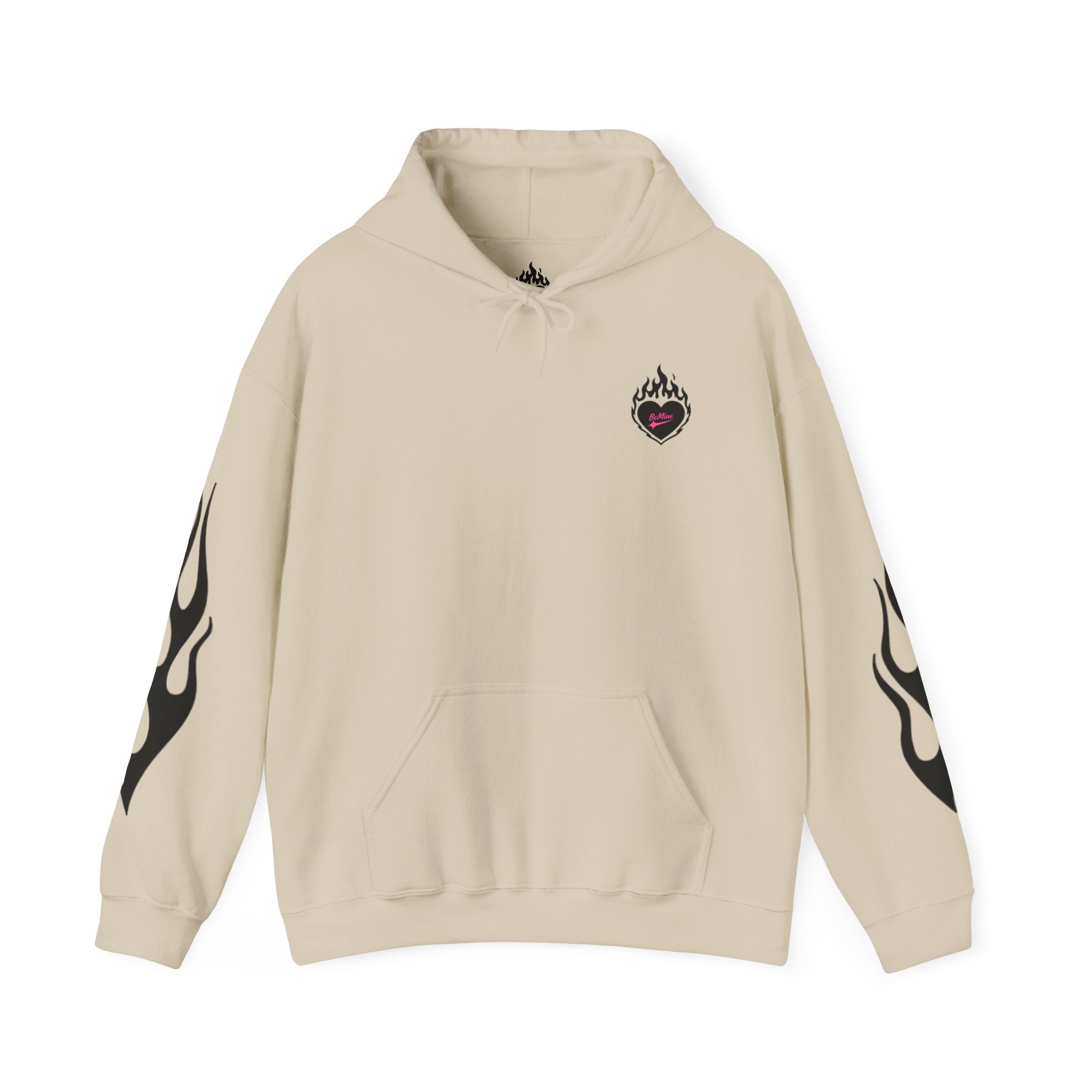 Hoodies Unisexe Tête de mort - flamme sur les manches