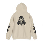 Hoodies Unisexe Tête de mort - flamme sur les manches