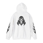 Hoodies Unisexe Tête de mort - flamme sur les manches