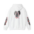 Sweat à capuche Unisexe - Crâne Ange et Démon — Sweat-shirt à motif Fleurs de Cerisier Gothiques