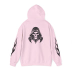 Hoodies Unisexe Tête de mort - flamme sur les manches