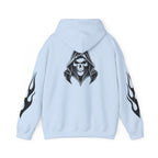 Hoodies Unisexe Tête de mort - flamme sur les manches