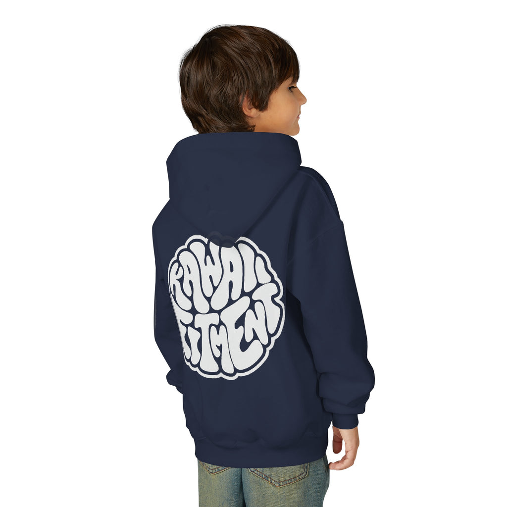 Sweat à capuche pour enfant  Logo rétro à bulles