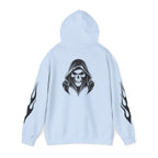 Hoodies Unisexe Tête de mort - flamme sur les manches