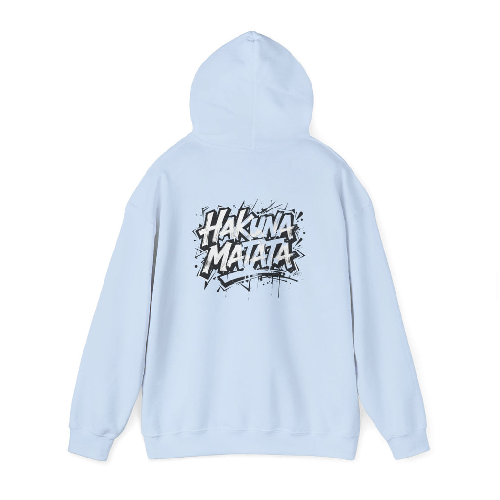 Sweat à capuche en coton avec imprimé graffiti « Hakuna Matata »