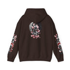 Sweat à capuche Unisexe - Crâne Ange et Démon — Sweat-shirt à motif Fleurs de Cerisier Gothiques