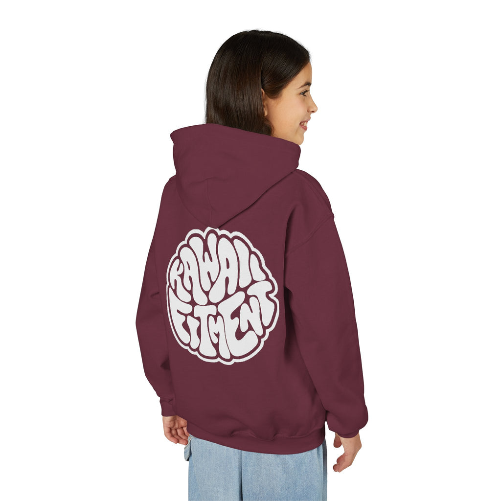 Sweat à capuche pour enfant  Logo rétro à bulles