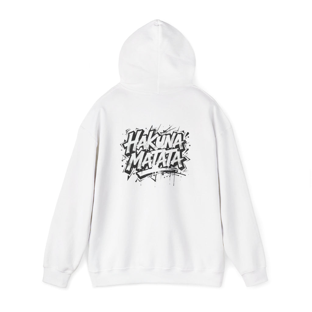 Sweat à capuche en coton avec imprimé graffiti « Hakuna Matata »