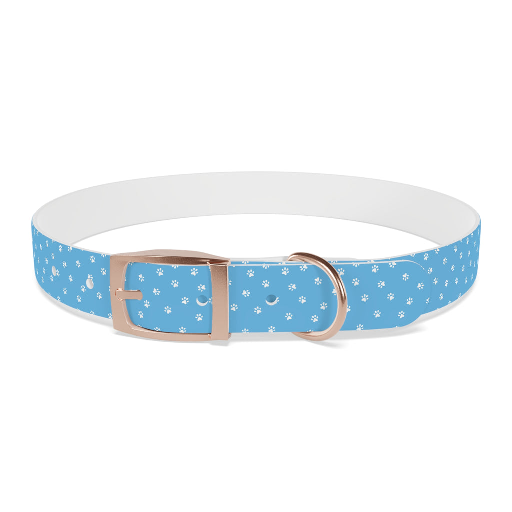 Collier pour chien à motif de patte bleue