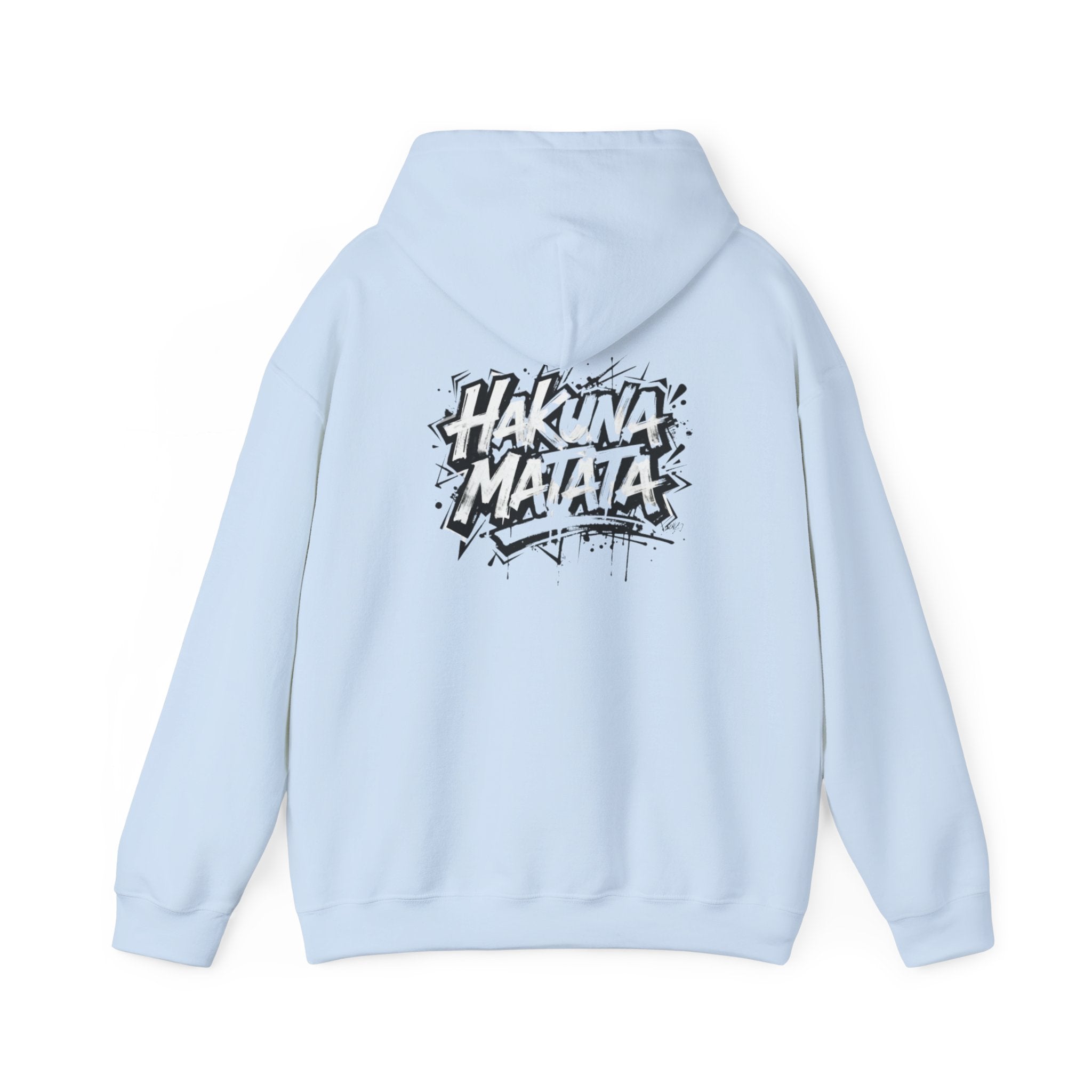 Sweat à capuche en coton avec imprimé graffiti « Hakuna Matata »