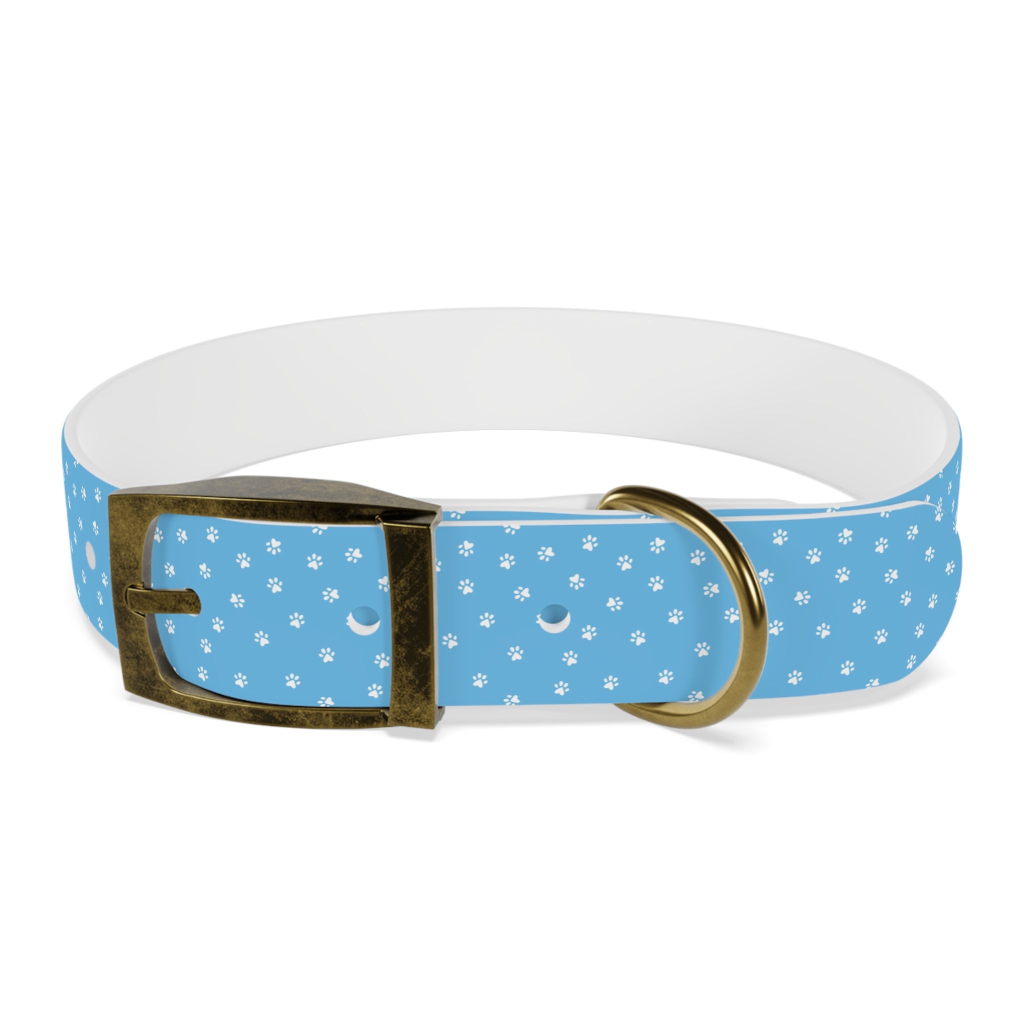 Collier pour chien à motif de patte bleue