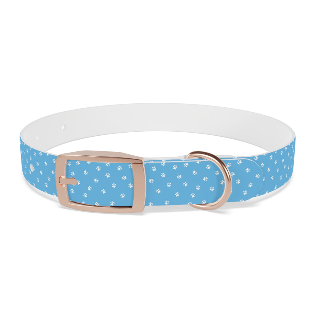 Collier pour chien à motif de patte bleue