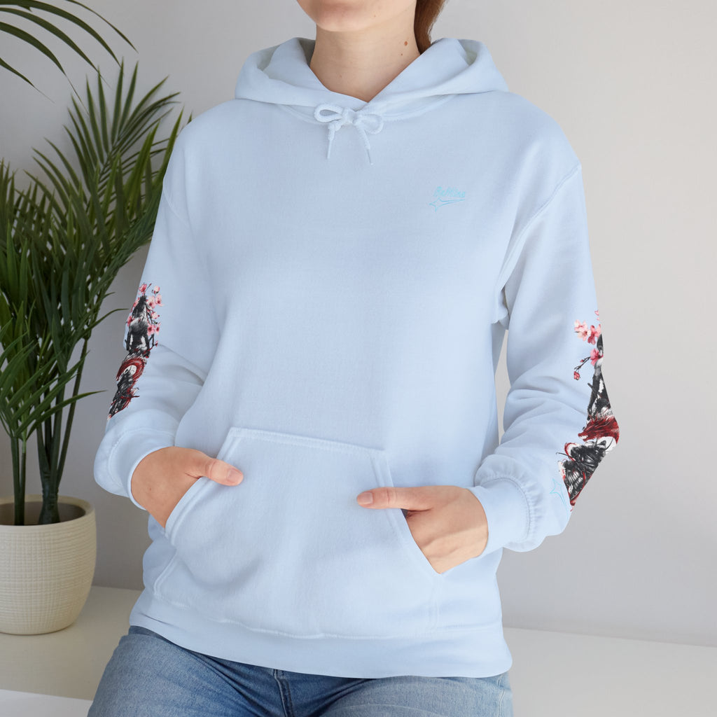 Sweat à capuche Unisexe - Crâne Ange et Démon — Sweat-shirt à motif Fleurs de Cerisier Gothiques