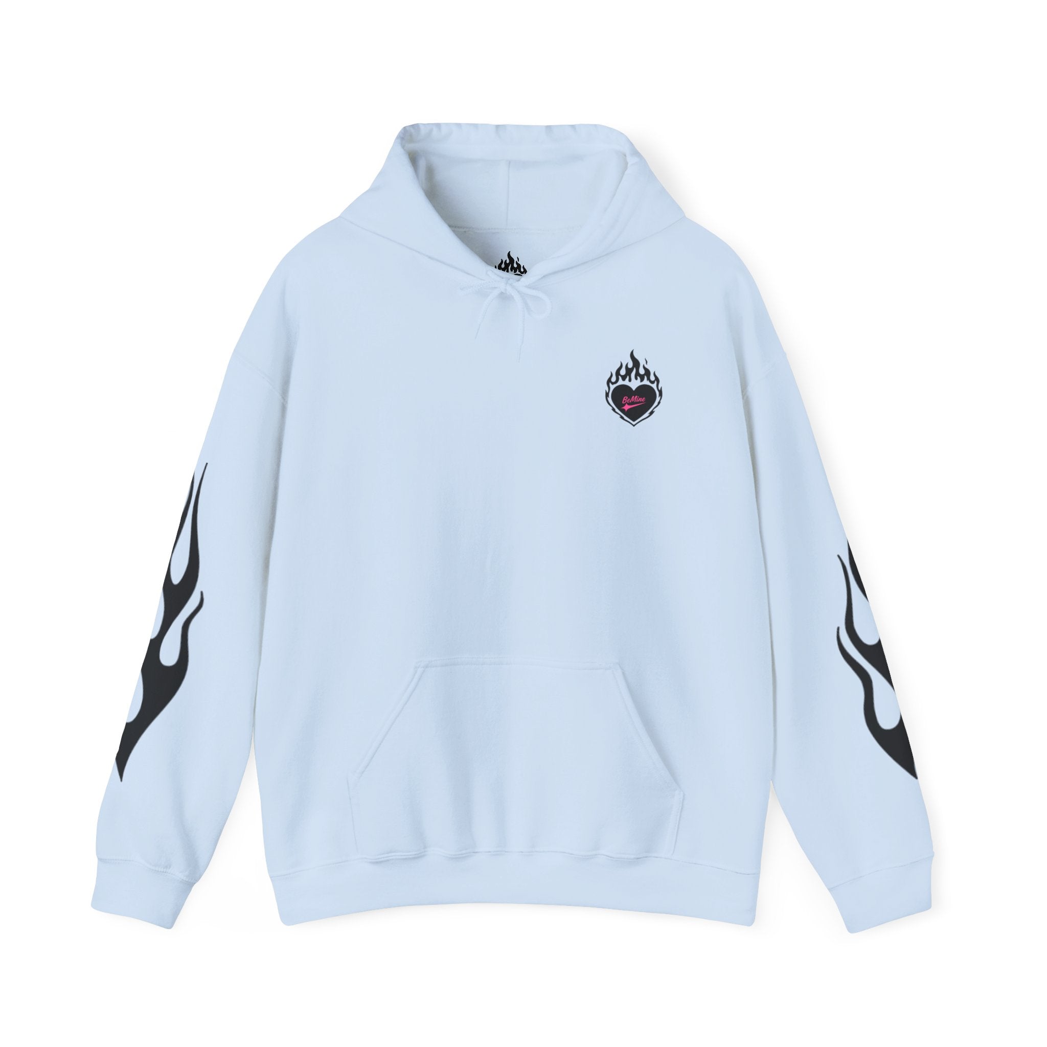 Hoodies Unisexe Tête de mort - flamme sur les manches