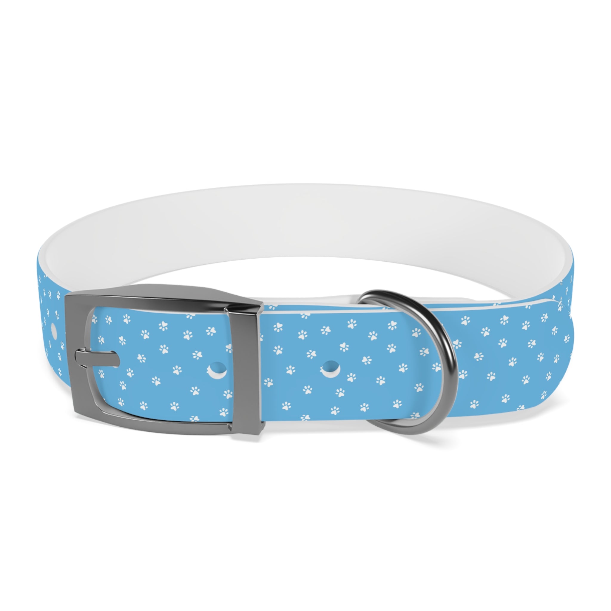 Collier pour chien à motif de patte bleue