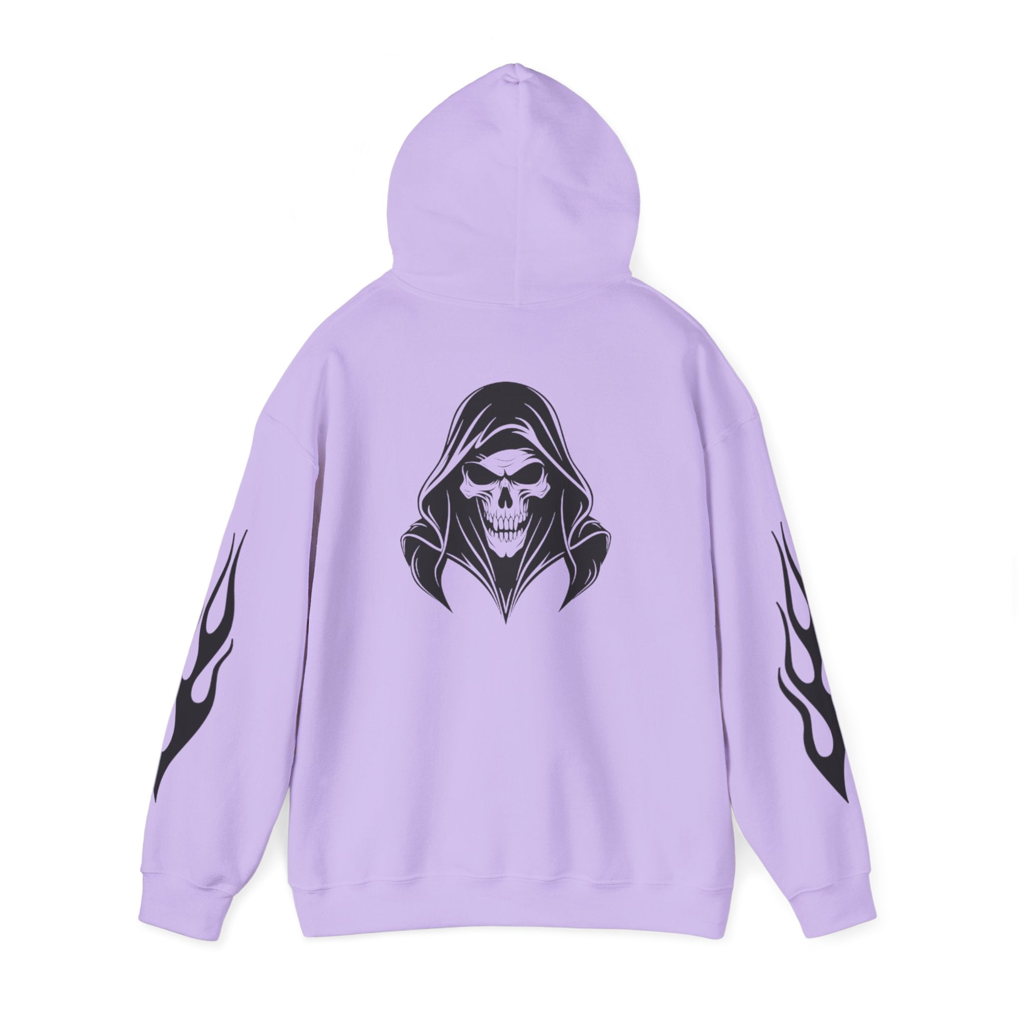 Hoodies Unisexe Tête de mort - flamme sur les manches