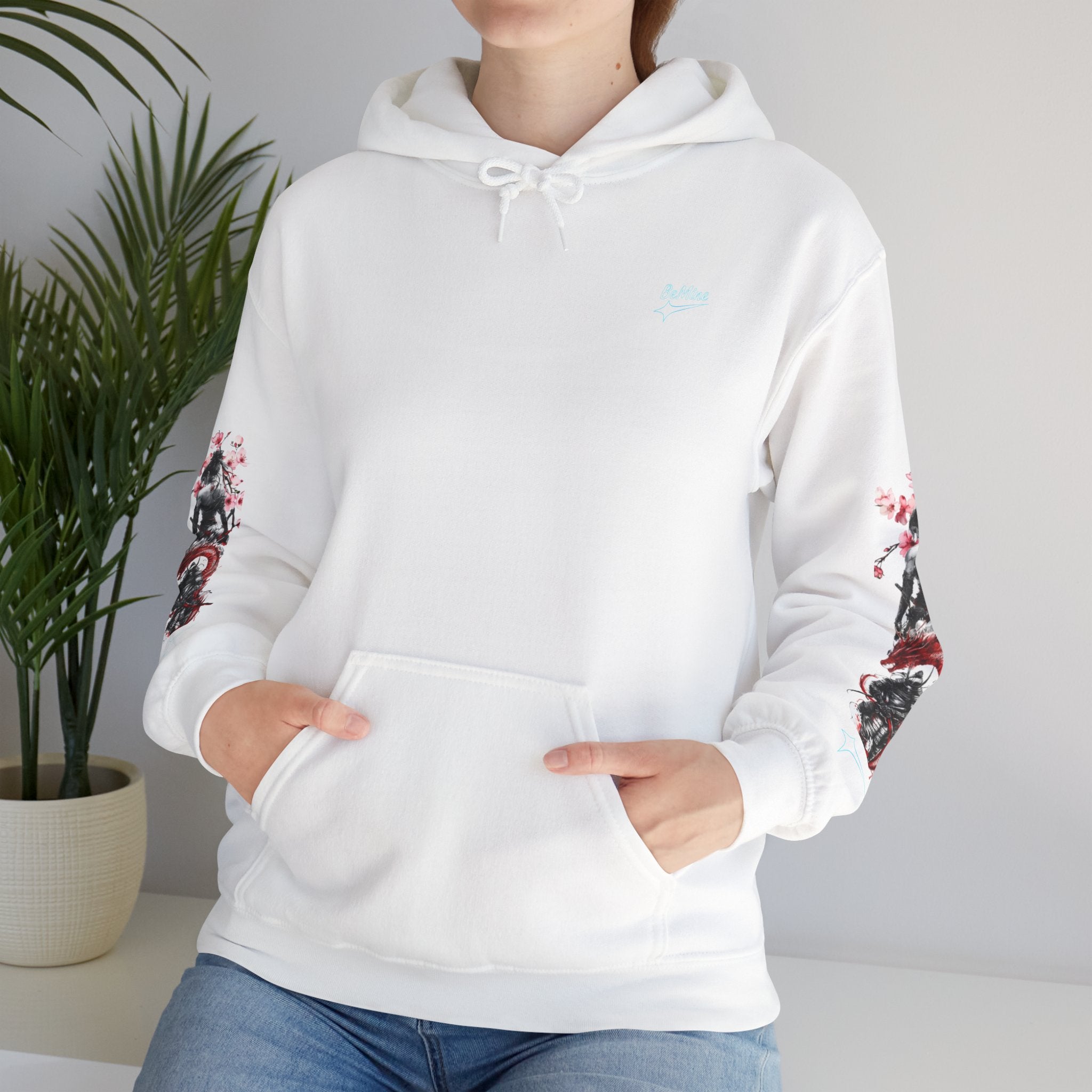 Sweat à capuche Unisexe - Crâne Ange et Démon — Sweat-shirt à motif Fleurs de Cerisier Gothiques