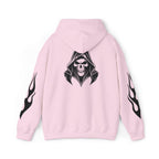 Hoodies Unisexe Tête de mort - flamme sur les manches