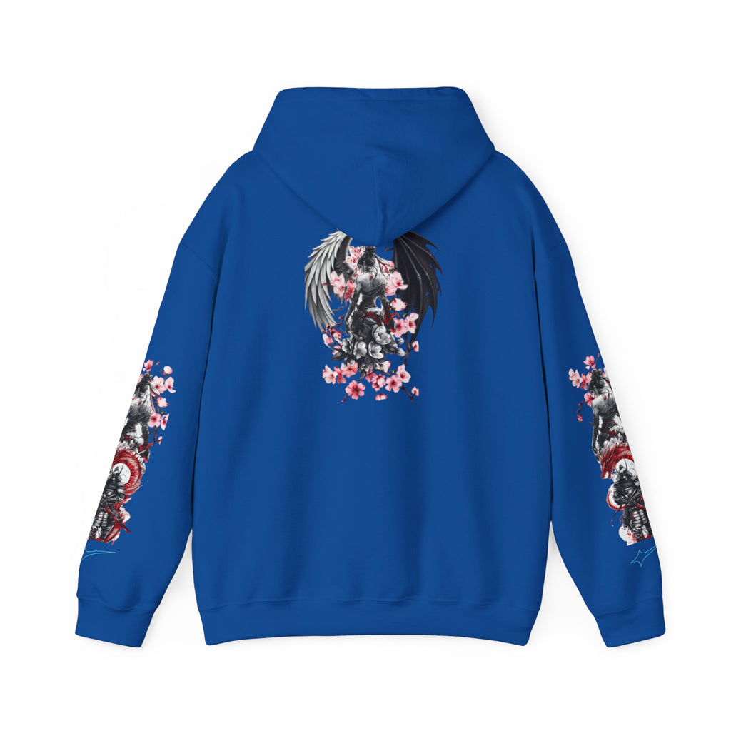 Sweat à capuche Unisexe - Crâne Ange et Démon — Sweat-shirt à motif Fleurs de Cerisier Gothiques