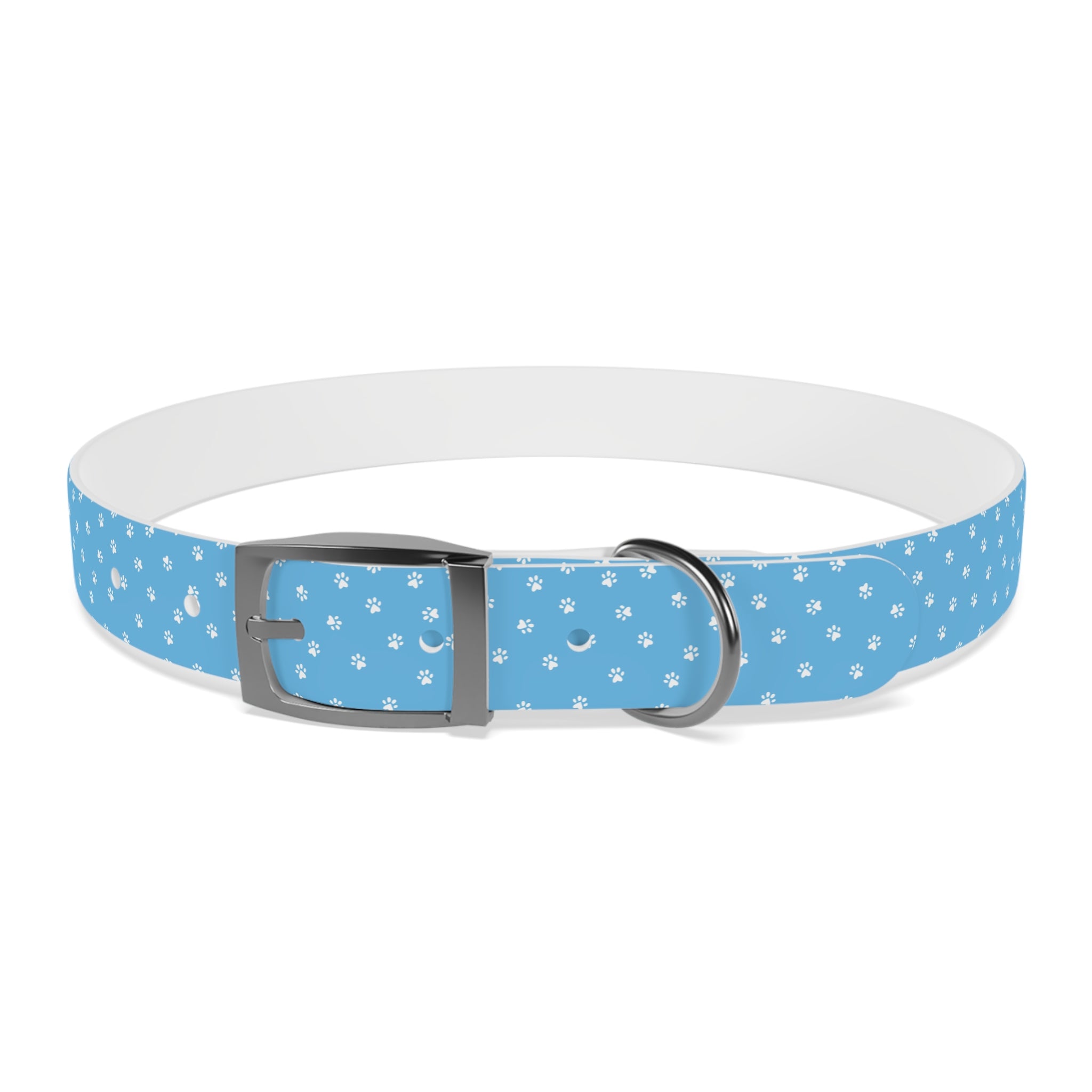 Collier pour chien à motif de patte bleue