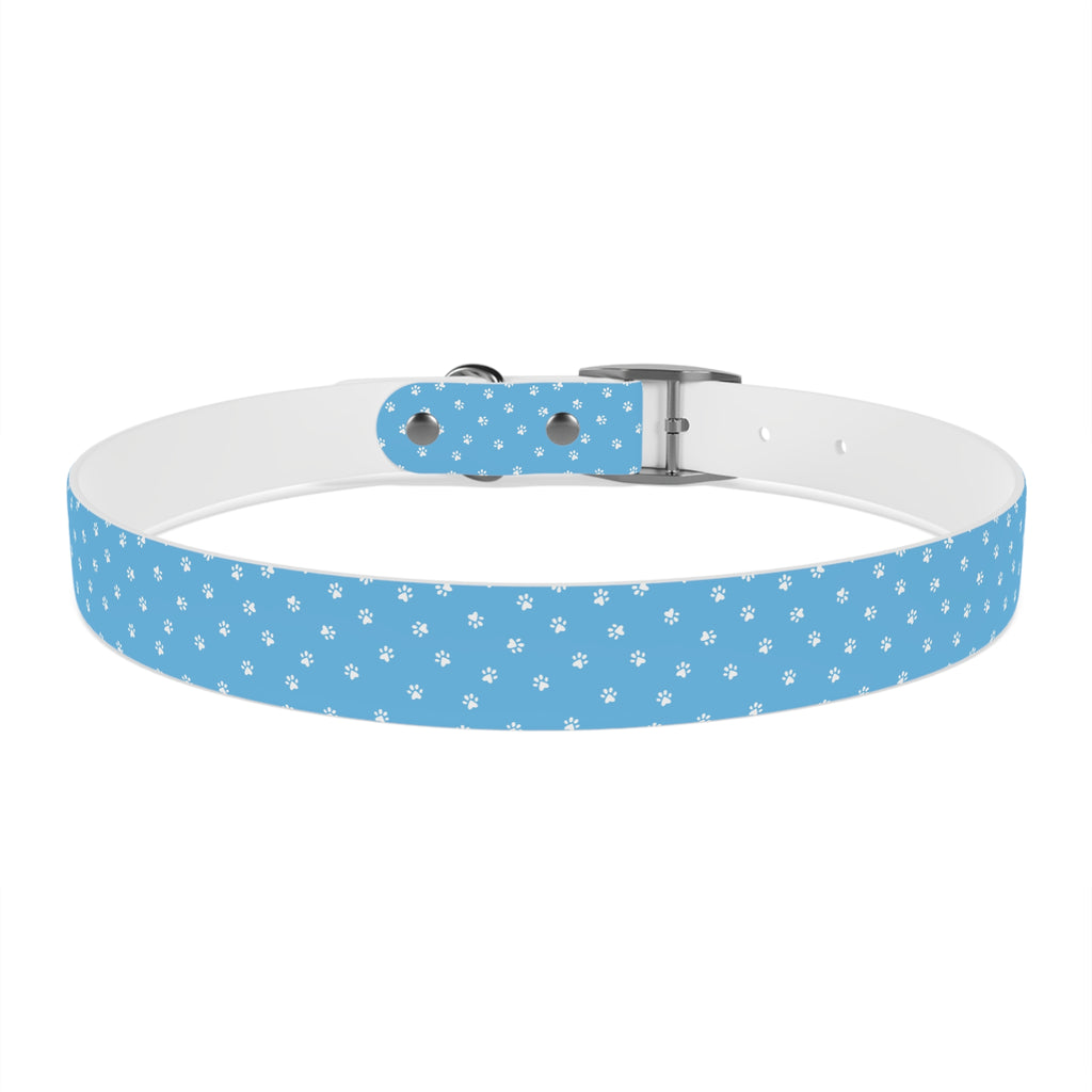 Collier pour chien à motif de patte bleue