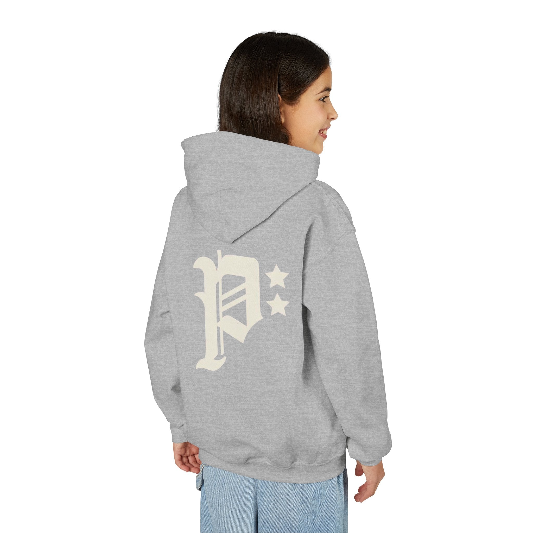 Sweat à capuche pour enfant avec motif gothique « P »