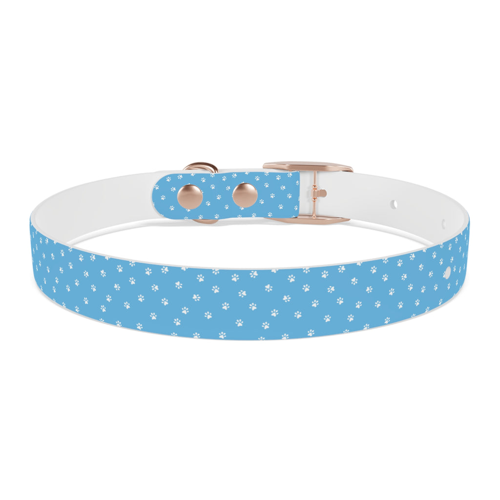 Collier pour chien à motif de patte bleue